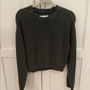 PISTOLA Frances crew neck sweater, darkened olive, XS